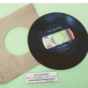 Dick Rodgers - Lilac Time‎ Waltz / Behind Swinging Doors - Jukebox 45rpm Single